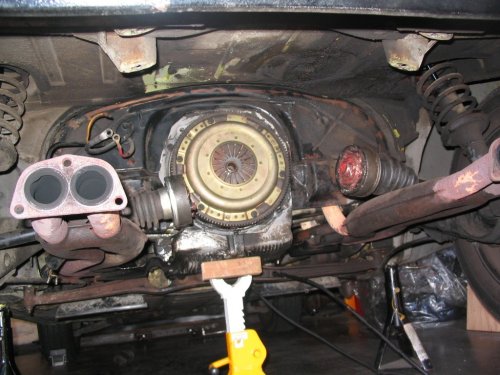 ...and here's what the underside of the car looks like sans transaxle :-)
