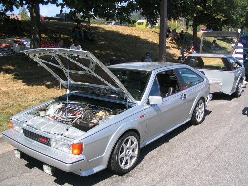 Nicely done Scirocco with a 1/2-Scirocco trailer!
