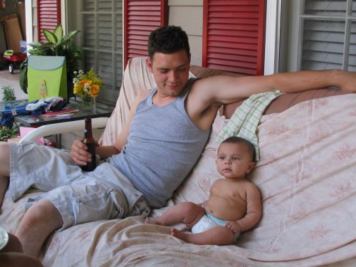 The boys hangin' out.
