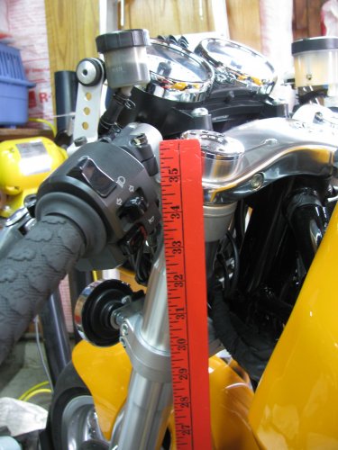 Before...
The bottom of the switch housing is at 34".
