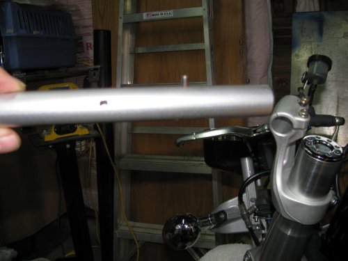 Other side of the bar showing the locating pin and hole.
