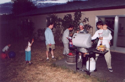 Grill master Peter Parker in action!
