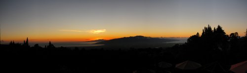 Sunset from the Kahlua Lodge Restaurant.
