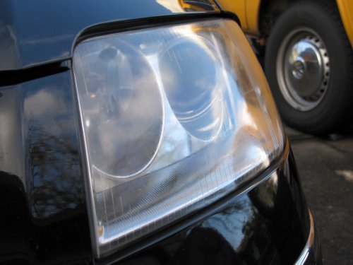 Ta-da!  Big improvement.  Neither one looked brand-new but they sure looked a LOT better after I was done.  At least now you can see reflections in the plastic cover.  You couldn't see them before.
